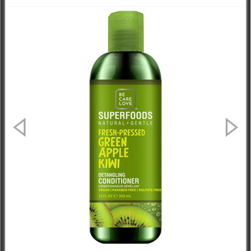 Superfoods natural & gentle green apple kiwi detangling conditioner 12fl oz